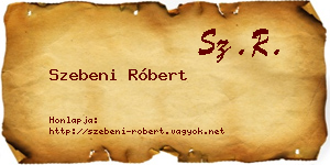 Szebeni Róbert névjegykártya
